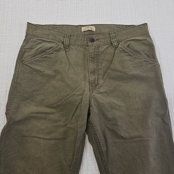 Blue Mountain Canvas Relaxed Fit 5 Pocket Pants Army Green Straight Leg EUC - Picture 8 of 14